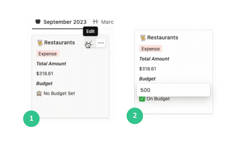 Screenshot - budget category set budget